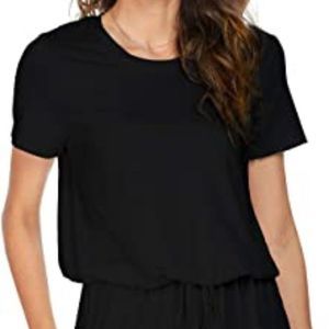 Simier Fariry Women's Hide Belly Blouson Knee Length Dress